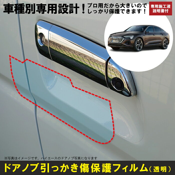Q8スポーツバック e-tron用(R5/3〜)車種別設計ドアノブ生活傷保護プロテクションフィルム 傷防止シート