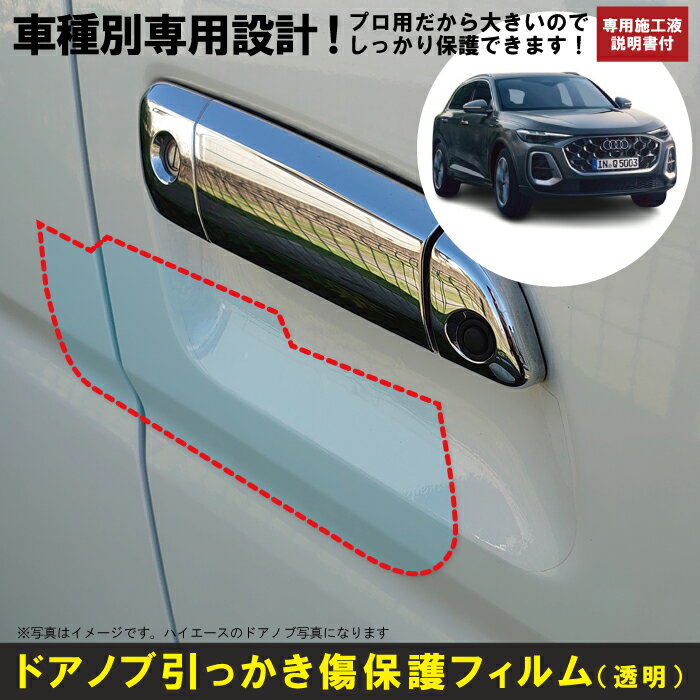Q5 GU系用(R7/7〜)車種別設計ドアノブ生活傷保護プロテクションフィルム アウディ(Audi)傷防止シート