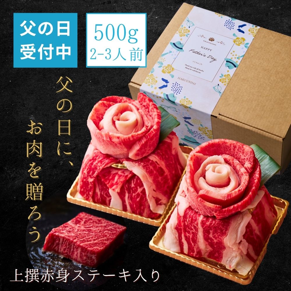 父の日【出産祝い】 お肉のプチケーキセット(国産バラ,ロース,薄切りカルビ,上撰赤身ステーキ,トントロ) 約2～3人前 タレ付き 肉 肉ケーキ お祝い プレゼント 男友達 肉ギフト 女子会 牛肉 お取り寄せ 新生活 ご挨拶 入学 贈答用 誕生日 (相咲き500g) 大阪 鶴橋 焼肉白雲台