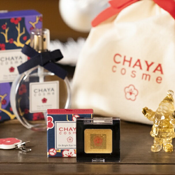 「CHAYA cosme オードトワレ＆アイシャドウ　ホリデーセット」ヘアクリップ付き 巾着付 クリスマス Xma..