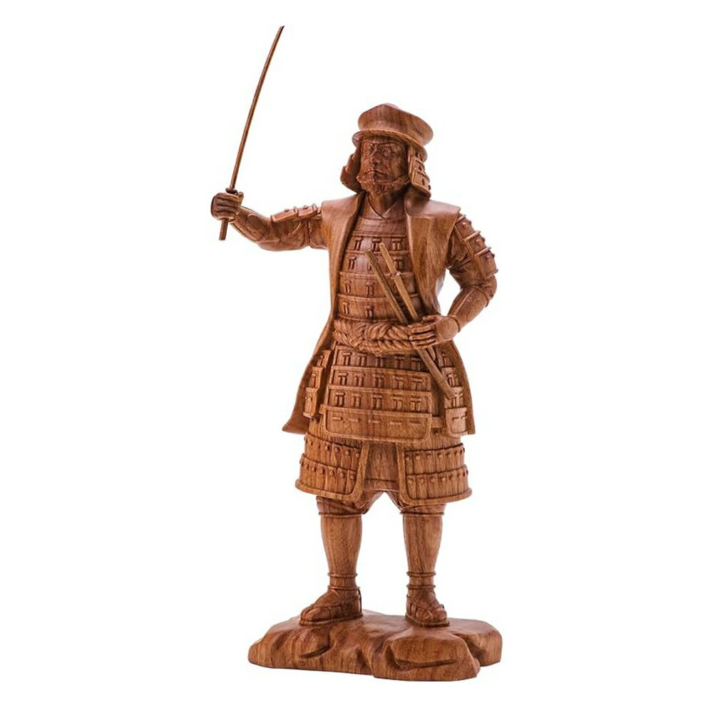 HASEL ハセル 戦国武将 木製フィギュア 徳川家康 極 木製 ご利益 木彫り 置物 置き物 縁起物 フィギュア