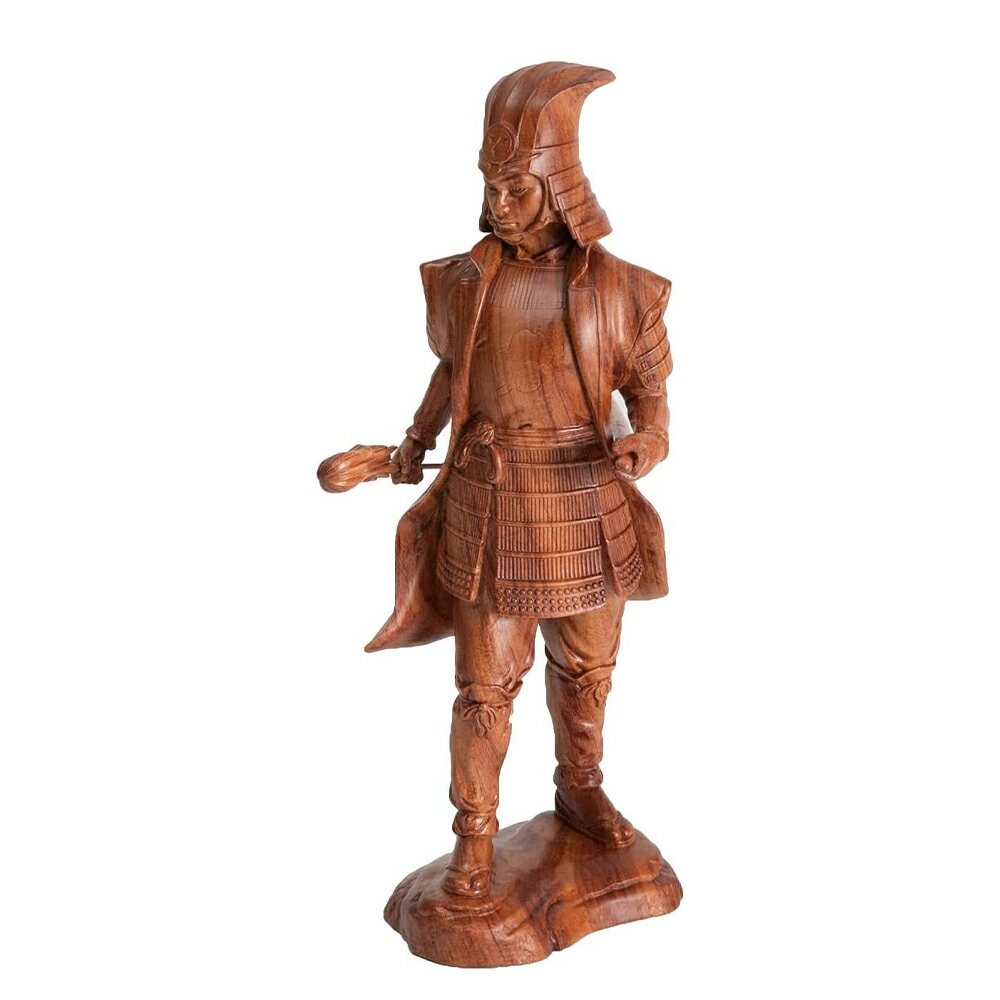 HASEL ハセル 戦国武将 木製フィギュア 竹中半兵衛 極 木製 ご利益 木彫り 置物 置き物 縁起物 フィギュア