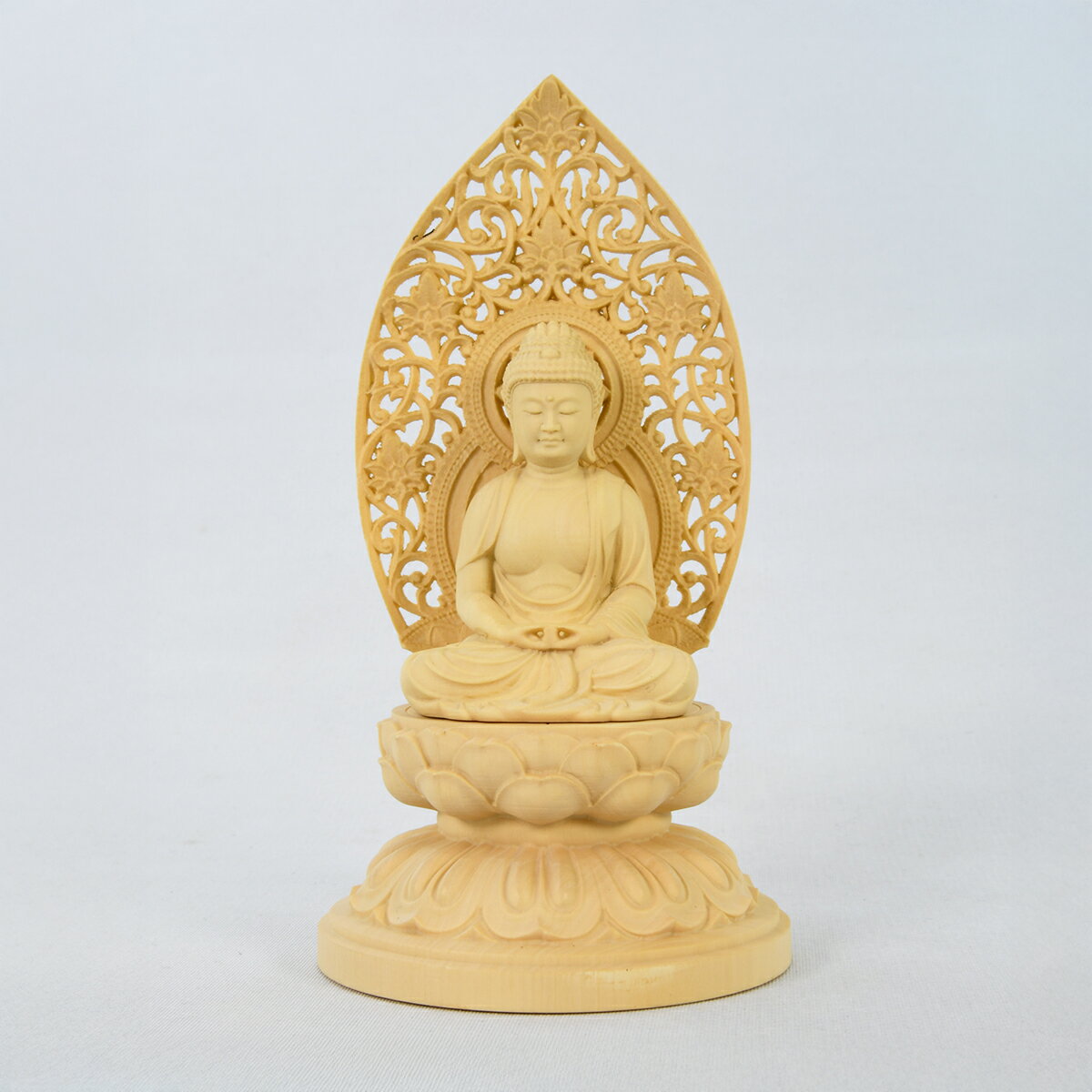 RIYAK リヤク 守り本尊 阿弥陀如来 LY-MAM 戌年 亥年 木製仏像 ご利益 仏具 仏像 木製 木彫り 置物 置き物 縁起物 仏像フィギュア