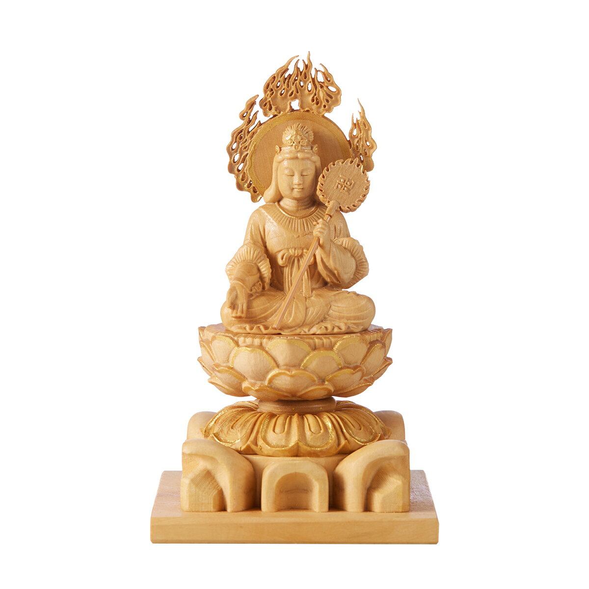 佛像 - RIYAK リヤク BASIC ベーシック 摩利支天座像 LY-BMLZ 木製仏像 ご利益 仏具 仏像 木製 木彫り 置物 置き物 縁起物 仏像フィギュア