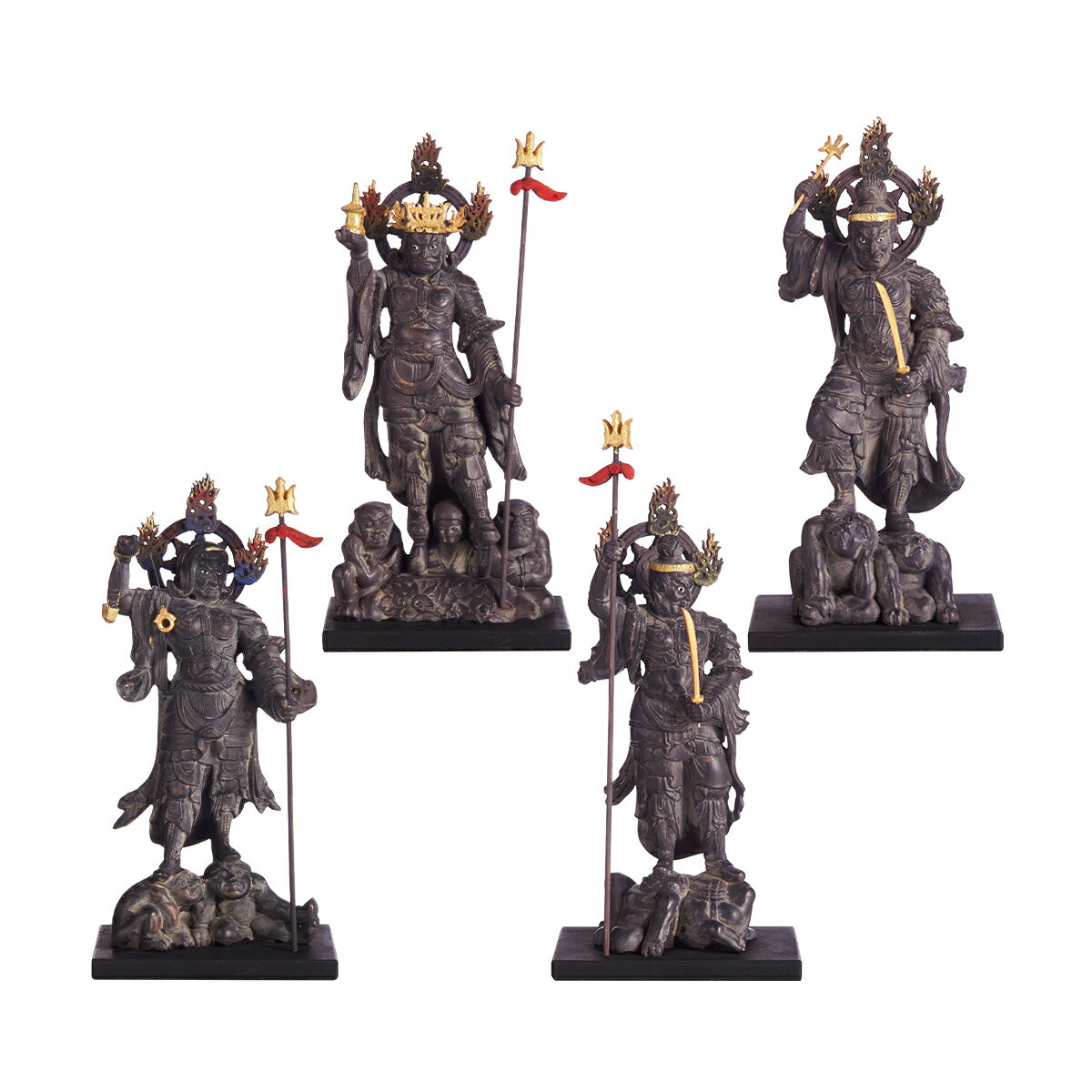 RIYAK リヤク BASIC ベーシック 古代色四天王 LY-BSTNKD 木製仏像 ご利益 仏具 仏像 木製 木彫り 置物 置き物 縁起物 仏像フィギュア