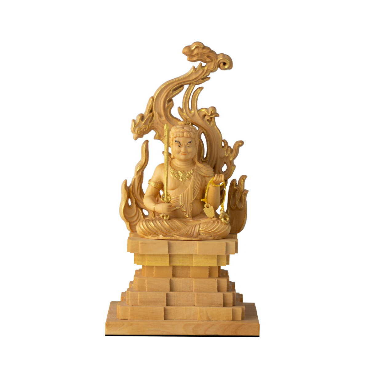 RIYAK リヤク BASIC ベーシック 東寺型座不動 LY-BTZF 木製仏像 ご利益 仏具 仏像 木製 木彫り 置物 置き物 縁起物 仏像フィギュア