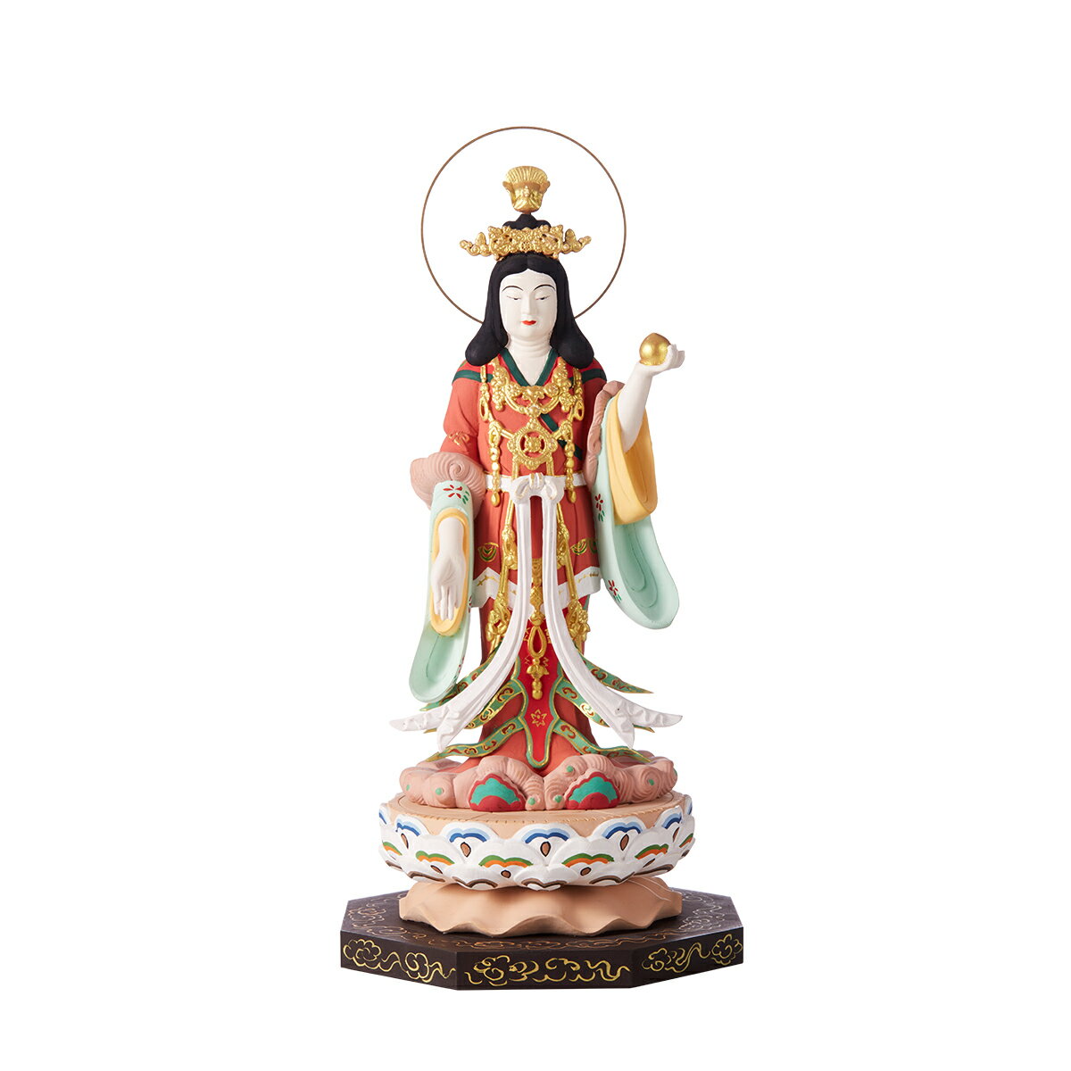 RIYAK リヤク GRANDE グランデ 彩色吉祥天 LY-GKSSK 木製仏像 ご利益 仏具 仏像 木製 木彫り 置物 置き物 縁起物 仏像フィギュア