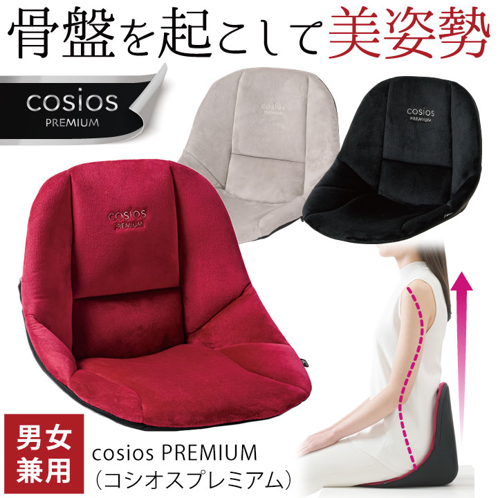 cosios PREMIUM (コシオス プレミアム) [Z1801] 骨盤 姿勢 美姿勢 背筋 お尻 腰が楽 腰 背中 サポート クッション 椅子 チェア やわらか 座面 クッション性 男女兼用 レッド ブラック グレー 健康サポート halekipa-10000856 Halekipa(ハレキパ) サンプル画像2