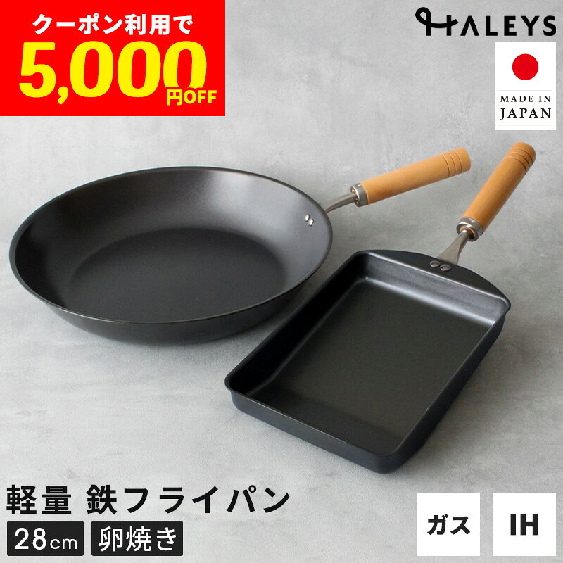 決算セール！クーポン利用で【5,000円OFF！】 鉄フライパン 2点セット 燕三条製 鉄フライパンセット 28cm フライパン…