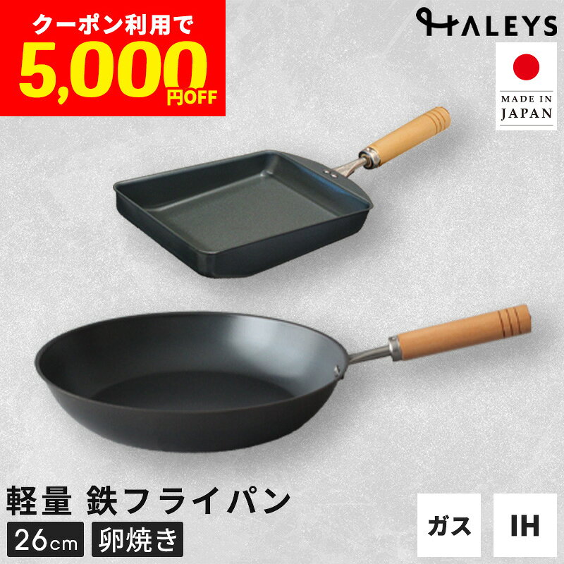決算セール！クーポン利用で【5,000円OFF！】 鉄フライパン 2点セット 燕三条製 鉄フライパンセット 26cm 鉄製 卵焼…