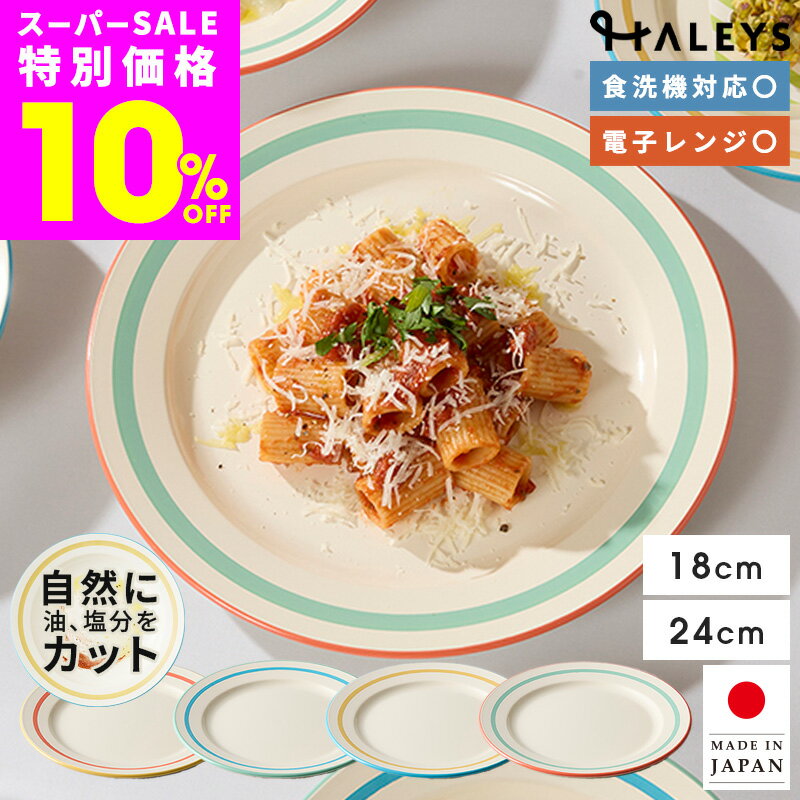 樂天商城 - 【 スーパーSALE限定価格 】 ランチプレート 18cm 24cm ダイエットプレート S M レンジ対応 食洗機対応 Linea リネア 日本製 ダイエット ランチプレート プレート 取り皿 おしゃれ レトロ カフェ 北欧 食器 スタッキング 割れない 軽量 軽い お皿 丸 BPAフリー
