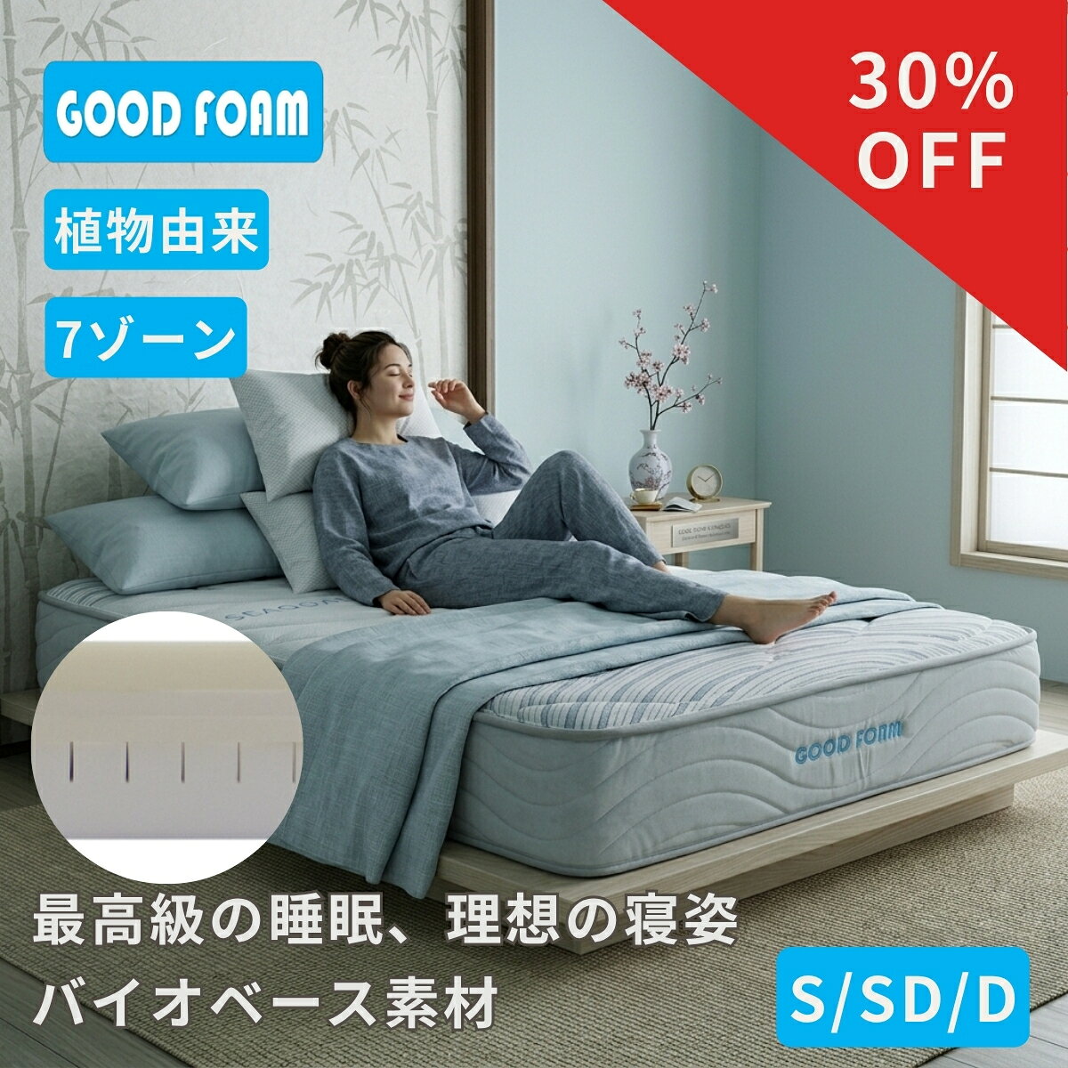 楽天市場】ノンコイルマットレス ダブルの通販