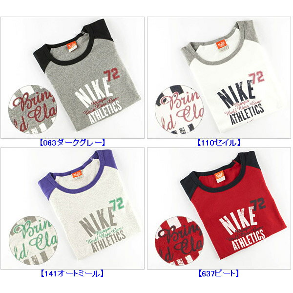 A6☆ナイキ（NIKE）レディースヘリテージカラーブロック長袖Tシャツ（372989）【AFCH】【あす楽対応】【楽ギフ_包装】【スポーツ用品 トップス ロンt ロングtシャツ スポーツウェア スポーツウエア トレーニング インナー】