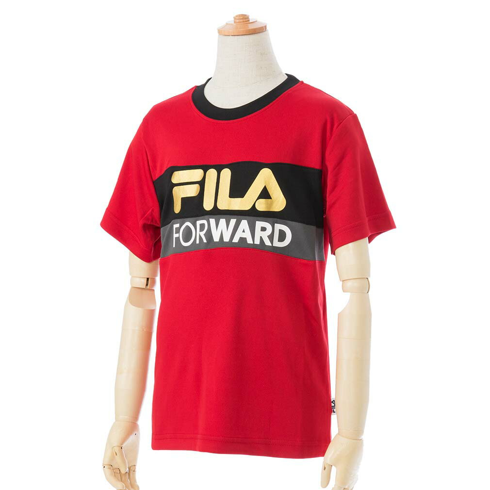 A3★半袖Tシャツ/フィラ(FILA)ジュニア(D1803) 吸汗速乾 切替【FIU40】【あす楽対応】【楽ギフ_包装】【スポーツ用品 カジュアル ティーシャツ トップス スポーツウェア スポーツウエア 子供服 トレーニングウェア 男の子 部活】