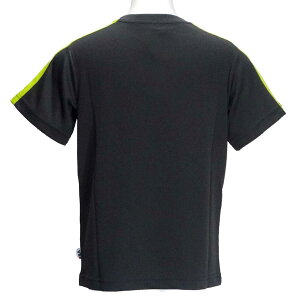 半袖Tシャツ/フィラ(FILA)ジュニア(D1904)肩切替04チャコール/黄緑