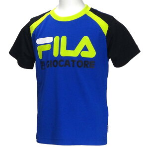 半袖Tシャツ/フィラ(FILA)ジュニア(D1905)ラグラン袖切替43ブルー