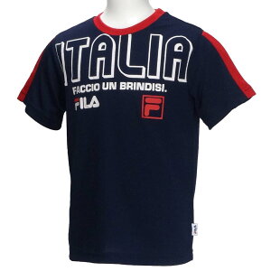 半袖Tシャツ/フィラ(FILA)ジュニア(D1910)肩切替45紺