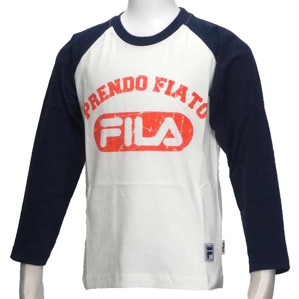 D4★長袖Tシャツ/フィラ(FILA)ジュニア(D3808)長袖Tシャツ【IHO40】【あす楽対応】【楽ギフ_包装】【スポーツブランド スポーツウェア 薄手トレーナー トップス 子供服 キッズ トレーニング スポーツ スウェット あったか 幼児 おしゃれ】