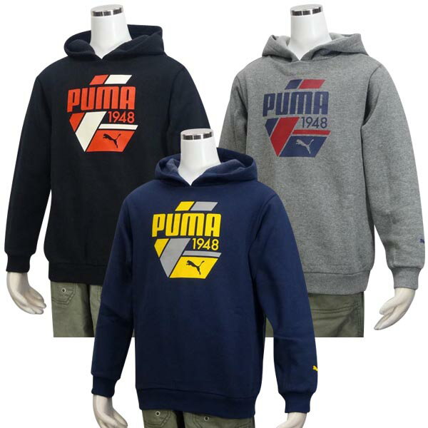 楽天スポーツ衣料卸Half-TimeA6★プルオーバーパーカー/プーマ（PUMA）ジュニア 裏起毛（903945）【ACFE120】【あす楽対応】【楽ギフ_包装】【スポーツ用品 スポーツブランド パーカ 冬 ブランド フーデッド 楽天 パーカー 普段着 通販】