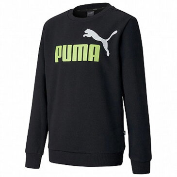 C5★裏起毛トレーナー/プーマ(PUMA)ジュニア(585245)ESS 2カラー クルー スウェット FL B スエット ビッグロゴ 【ADAI247】【あす楽対応】【楽ギフ_包装】【スポーツブランド スポーツウェア トレーナー トップス 冬服 子供服 キッズ トレーニング】