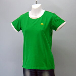 adidas★レディースワンポイント半袖Tシャツ(04440)237557グリン