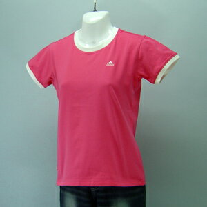 adidas★レディースワンポイント半袖Tシャツ(04440)237558ピンク