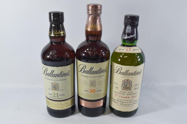 【未開栓】バランタイン BALLANTINE`S 17年 旧ボトル/21年 ベリーオールド/30年 ベリーレア 3本セット 【中古】