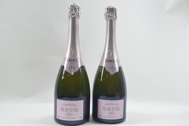 【未開栓】クリュッグ KRUG ロゼ ブリュット 750ml シャンパン 2本セット クール便送料無料 【中古】