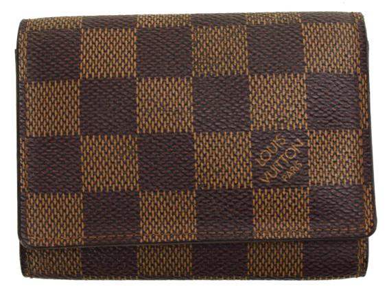 【中古】LOUIS VUITTON ルイヴィトン アンヴェロップ・カルト・ドゥ・ヴィジット ダミエ N62920 カードケース