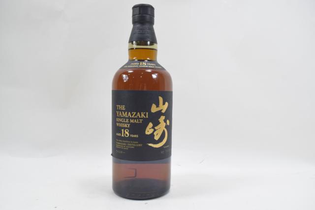 【未開栓】サントリー 山崎 18年 700ml シングルモルト ウイスキー 人気 希少 送料無料 【中古】