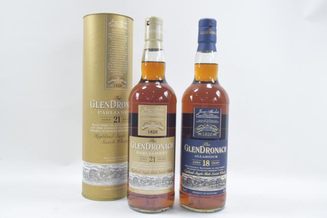 【未開栓】グレンドロナック GLENDRONACH 18年/21年 パーラメント 700ml シングルモルト 2本セット 送料無料 【中古】