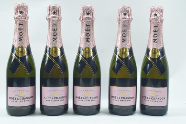 【未開栓】モエ エ シャンドン MOET＆CHANDON ROSE ロゼ ハーフボトル 5本セット 375ml 送料無料 【中古】