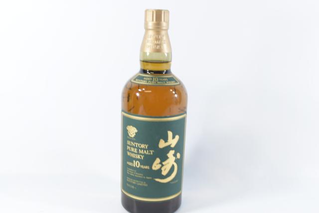 【未開栓】サントリー 山崎 10年 ピュアモルト 750ml グリーンラベル 【中古】