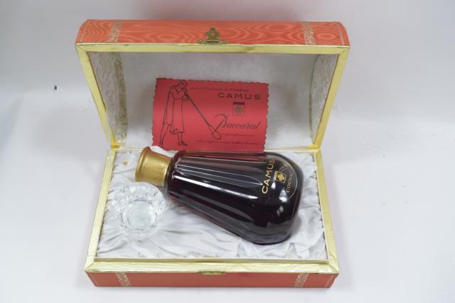 【未開栓】カミュ CAMUS カラフェ バカラ クリスタル コニャック 古酒 美品 700ml 箱 替栓付 送料無料 【中古】