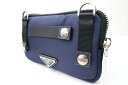 【中古】【美品】PRADA プラダ バッグ ナイロンポーチ アクセサリーポーチ 2NA025 ネイビー ポーチ