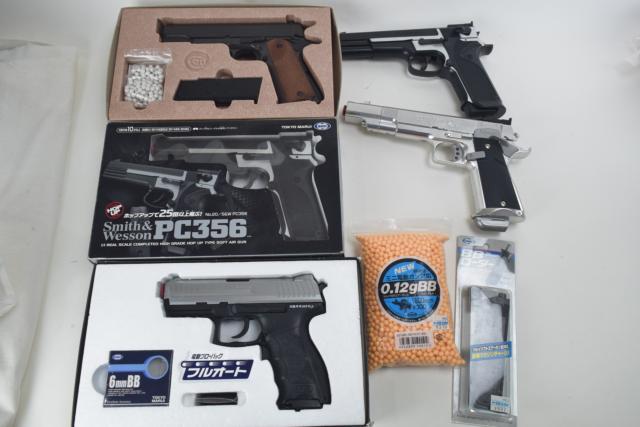 【中古】MARUI MARUI エアガン まとめ PC356 HK P30 コルトM1911A1ガバメント等 3点 箱なし2点 計5点セット ジャンク