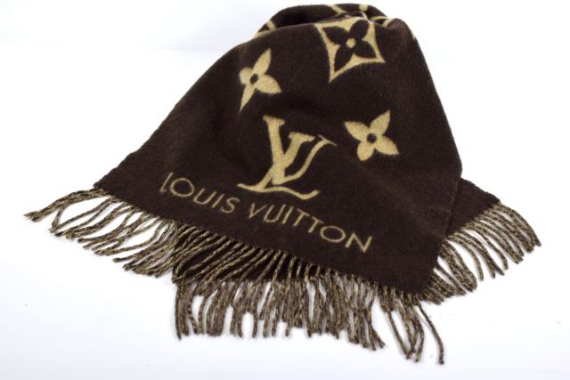 【中古】【美品】LOUIS VUITTON ルイヴィトン エシャルプ・レイキャビック マフラー カシミヤ