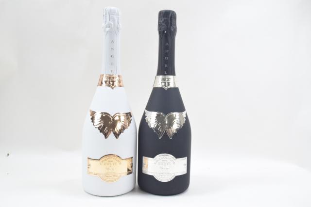【未開栓】 ANGEL エンジェル シャンパン 白/ロゼ ブリュット 750ml 2本セット まとめ クール便送料込み 【中古】