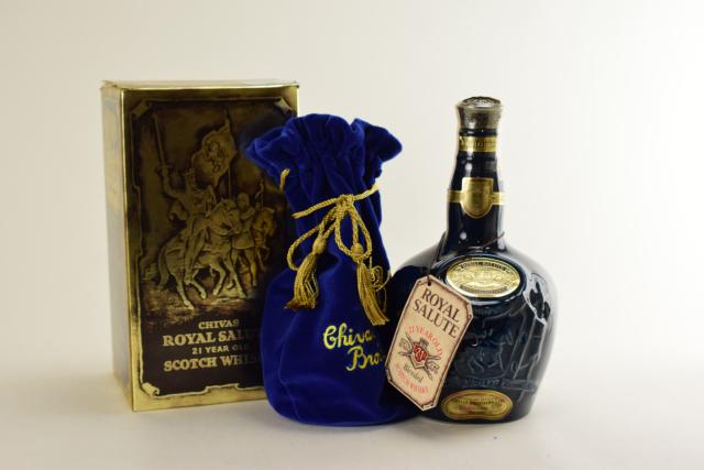 【未開栓】ロイヤルサルート ROYAL SALUTE 21年 ウイスキー スコッチ 700ml 箱、布袋付 送料無料 【中古】