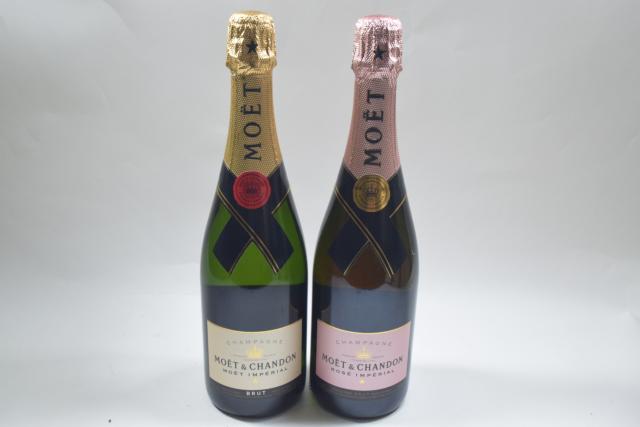 【未開栓】モエ エ シャンドン MOET＆CHANDON 白/ロゼ 750ml 2本セット 【中古】