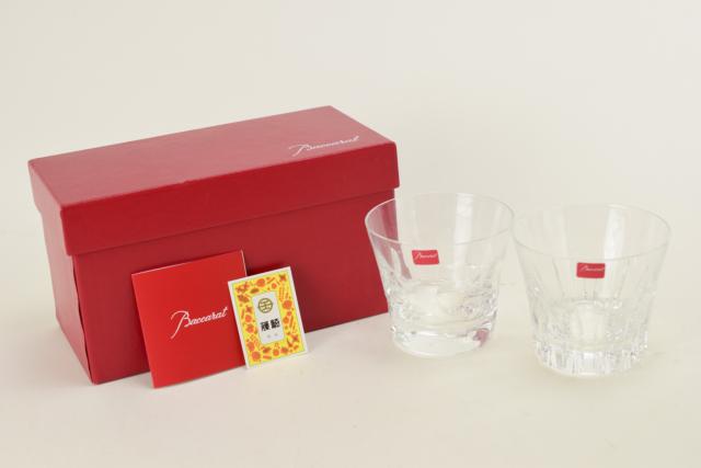 【中古】【美品】Baccarat Crystal バカラ 未使用保管品 グラス 2点セット シール付き ペアグラス 食器 その他