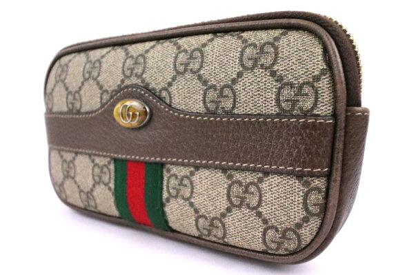 【中古】GUCCI グッチ ダブルG　GGスプリーム　 レザーGG柄 オフィディア ベルトバッグ　 ウエストバッグ　 519308