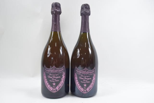 【未開栓】ドンペリニヨン DOM PERIGNON ロゼ 2004 2005 750ml 2本セット まとめ クール便送料込み 【中古】