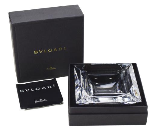 【中古】BVLGARI ブルガリ 灰皿 スクエア ローゼンタール 小物入れ クリスタル その他