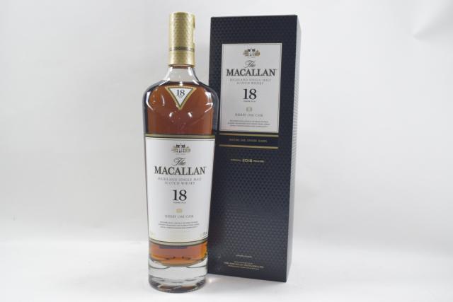 【未開栓】マッカラン MACALLAN 18年 2018 700ml シングルモルト シェリーオークカスク 箱付 送料無料 【中古】