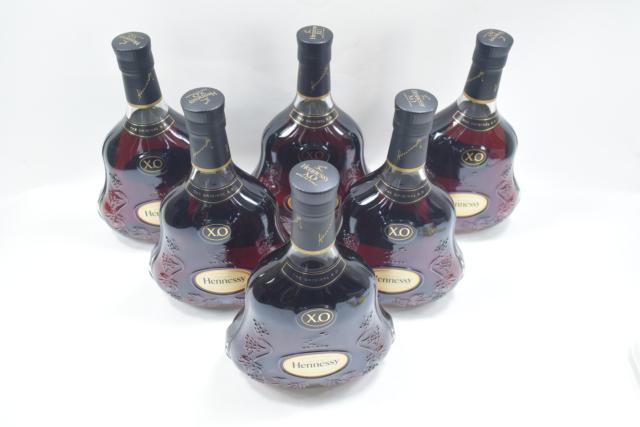 【未開栓】ヘネシー HENNESSY XO 黒キャップ 現行品 700ml コニャック ブランデー 6本セット 送料無料 【中古】