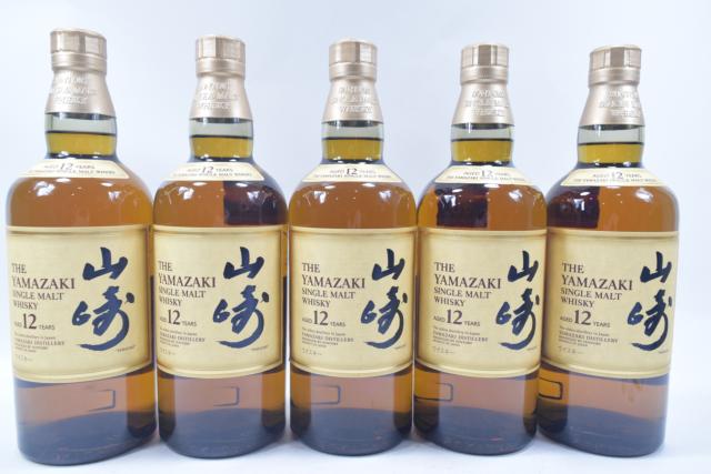 【未開栓】サントリー 山崎 12年 シングルモルト 700ml 5本セット 【中古】