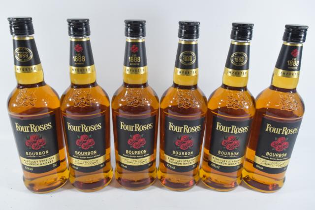 【未開栓】フォアローゼズ FOUR ROSES ブラックラベル 700ml 6本セット 【中古】