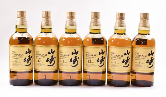 【未開栓】サントリー 山崎 12年 シングルモルト ウイスキー 700ml 6本セット まとめ 送料込み 【中古】