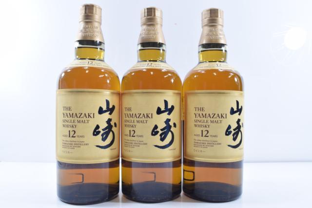 【未開栓】サントリー 山崎 12年 シングルモルト 700ml 3本セット 【中古】